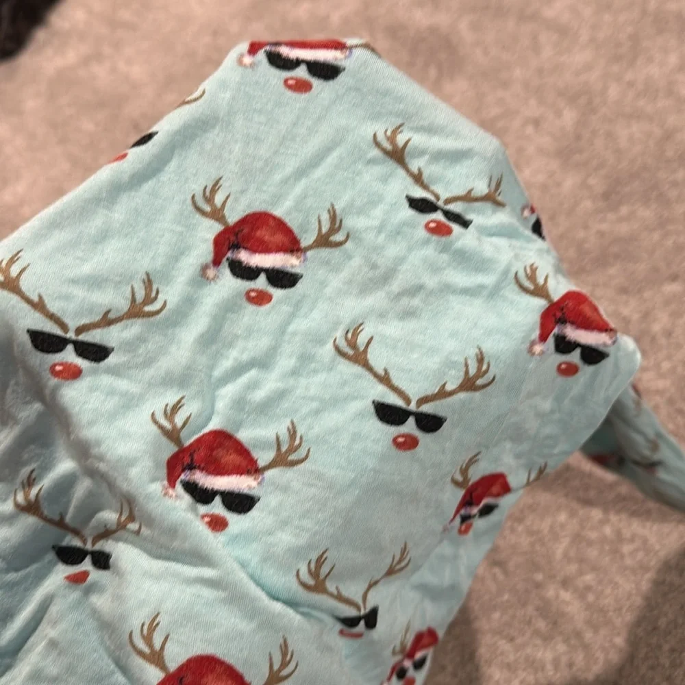 Posh‎ Peanut Rudy Print Christmas Rudolph the reindeer pajama top only 3T